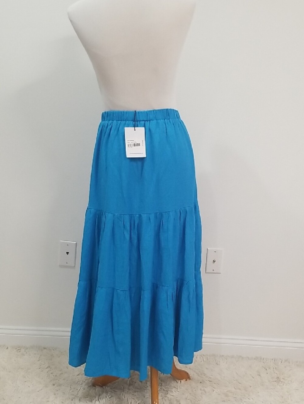 Princess Polly Bright Blue Tiered Maxi Skirt - Picture 2 of 9